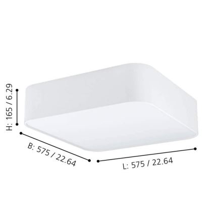 Eglo - Таванна лампа 5xE27/25W/230V