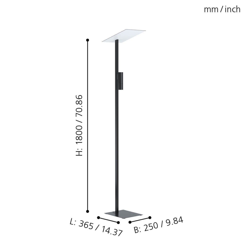 Eglo - LED Подова лампа 2xGU10/5W/230V