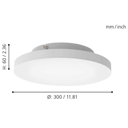Eglo - LED RGB Димируема лампа TURCONA-C LED/15W/230V + дистанционно управление