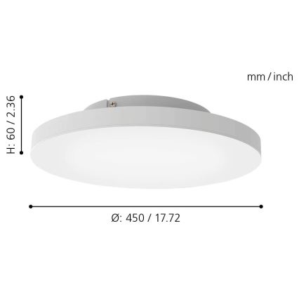 Eglo - LED RGB Димируема лампа TURCONA-C LED/20W/230V + дистанционно