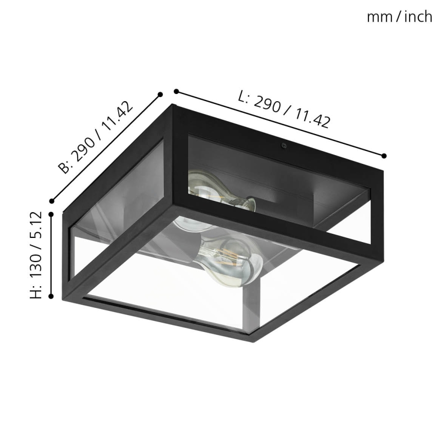 Eglo - Осветление за таван на баня 2xE27/40W/230V