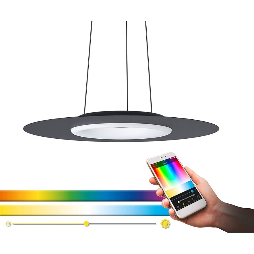 Eglo - LED RGB Димируем висящ полилей COMPO ROSSO-C LED/16W/230V