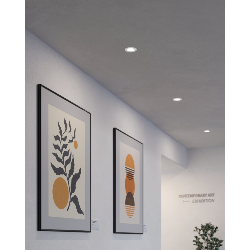 Eglo - Комплект от 3 вградени LED осветителни тела FUEVA 5 LED, 2,7 W, 230 V, Ø 8,6 см