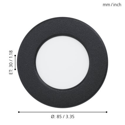 Eglo - LED Осветление за окачен таван LED/2,7W/230V IP44