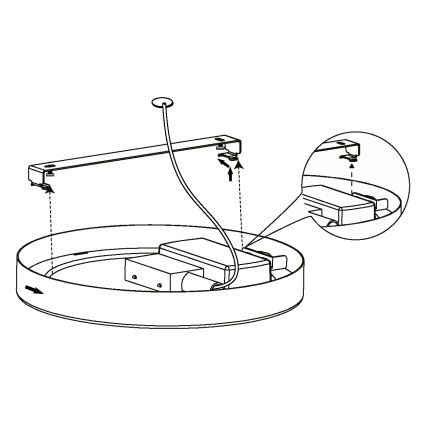 Eglo - LED таванен плафон, 16,5 W, 230 V, Ø 21 см