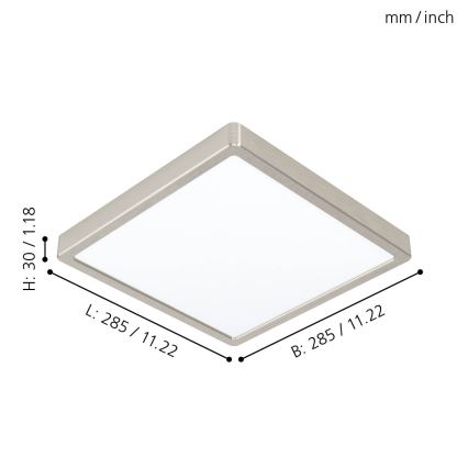 Eglo - LED таванно осветително тяло LED/20W/230V 28,5x28,5 cm