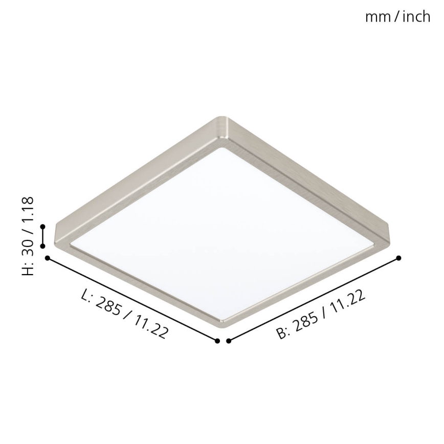 Eglo - LED таванно осветително тяло LED/20W/230V 28,5x28,5 cm
