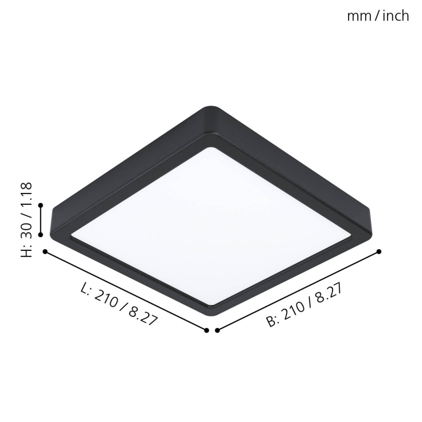Eglo - LED таванно осветително тяло LED/16,5W/230V 21x21 cm