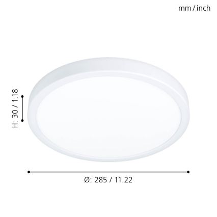 Eglo - LED Осветление за тавана на банята LED/20W/230V IP44