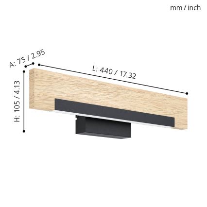 Eglo - LED аплик LED/9,6W/230V
