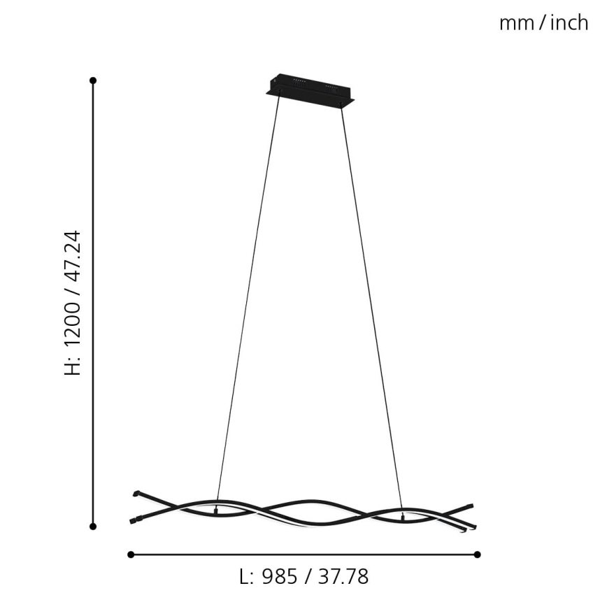 Eglo - LED Висящ полилей LED/36W/230V