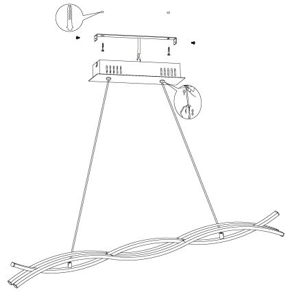 Eglo - LED Висящ полилей LED/36W/230V