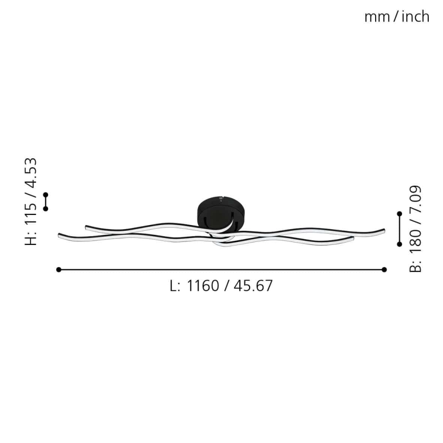 Eglo - LED Полилей LED/36W/230V