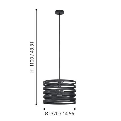 Eglo - Полилей на въже 1xE27/40W/230V