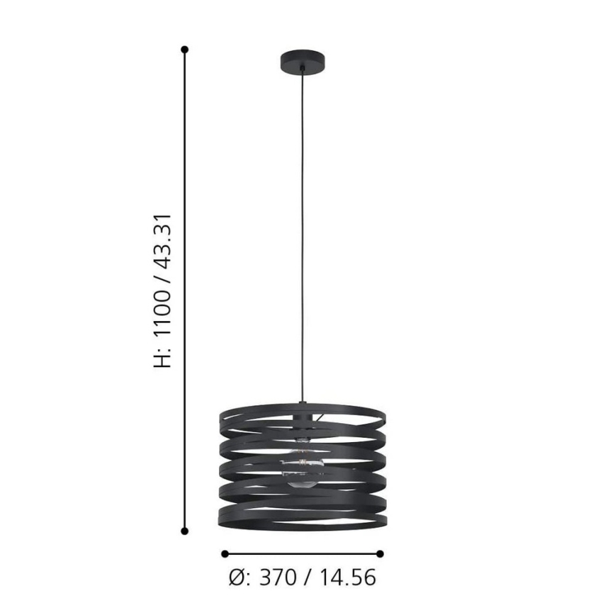 Eglo - Полилей на въже 1xE27/40W/230V