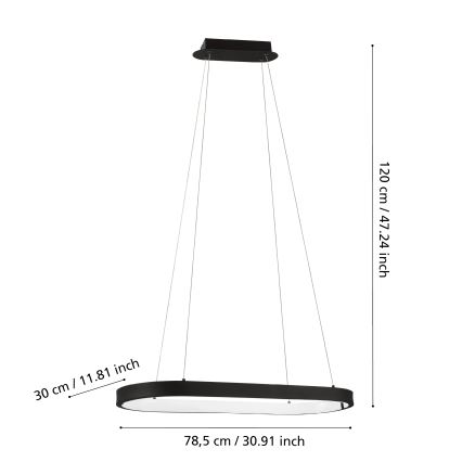 Eglo - LED Димируем висящ полилей LED/30W/230V