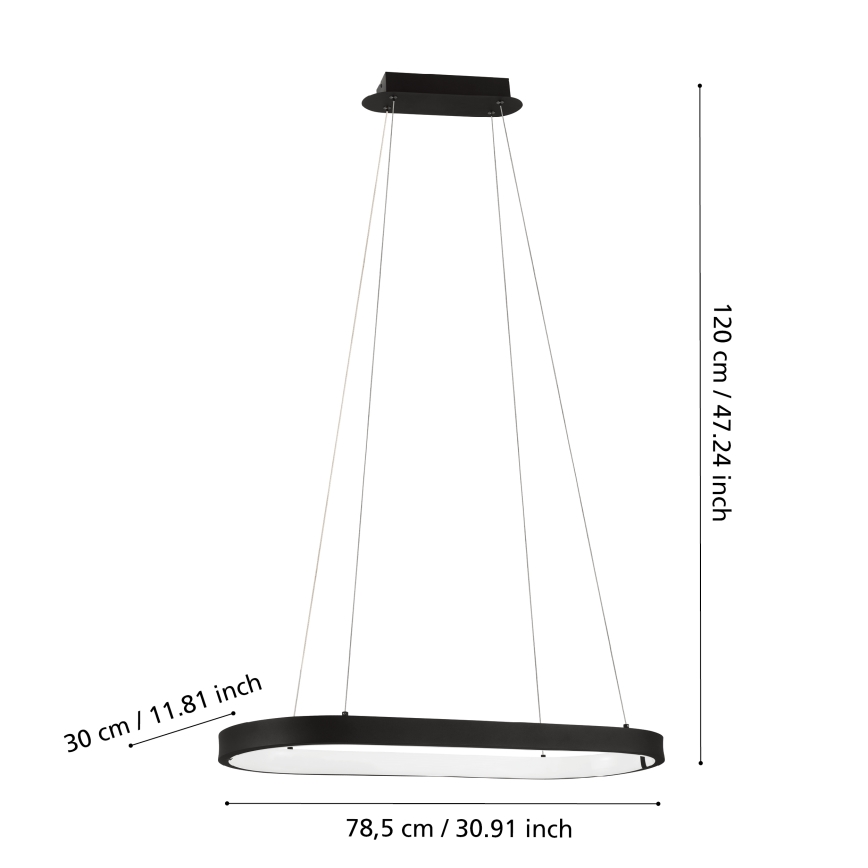 Eglo - LED Димируем висящ полилей LED/30W/230V