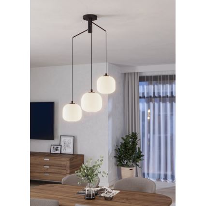 Eglo - Полилей на въже 3xE27/40W/230V