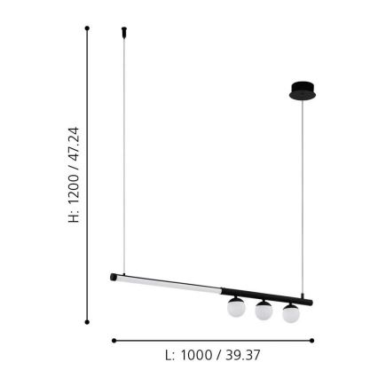 Eglo - LED Полилей на въже LED/22W/230V