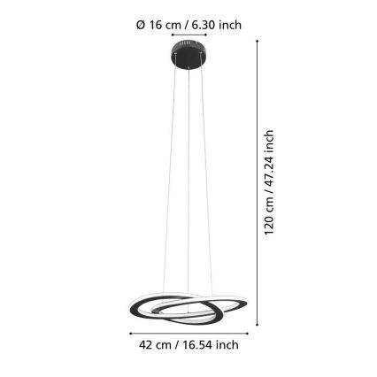 Eglo 99396 - LED полилей на кабел ROLIMARE LED/35W/230V