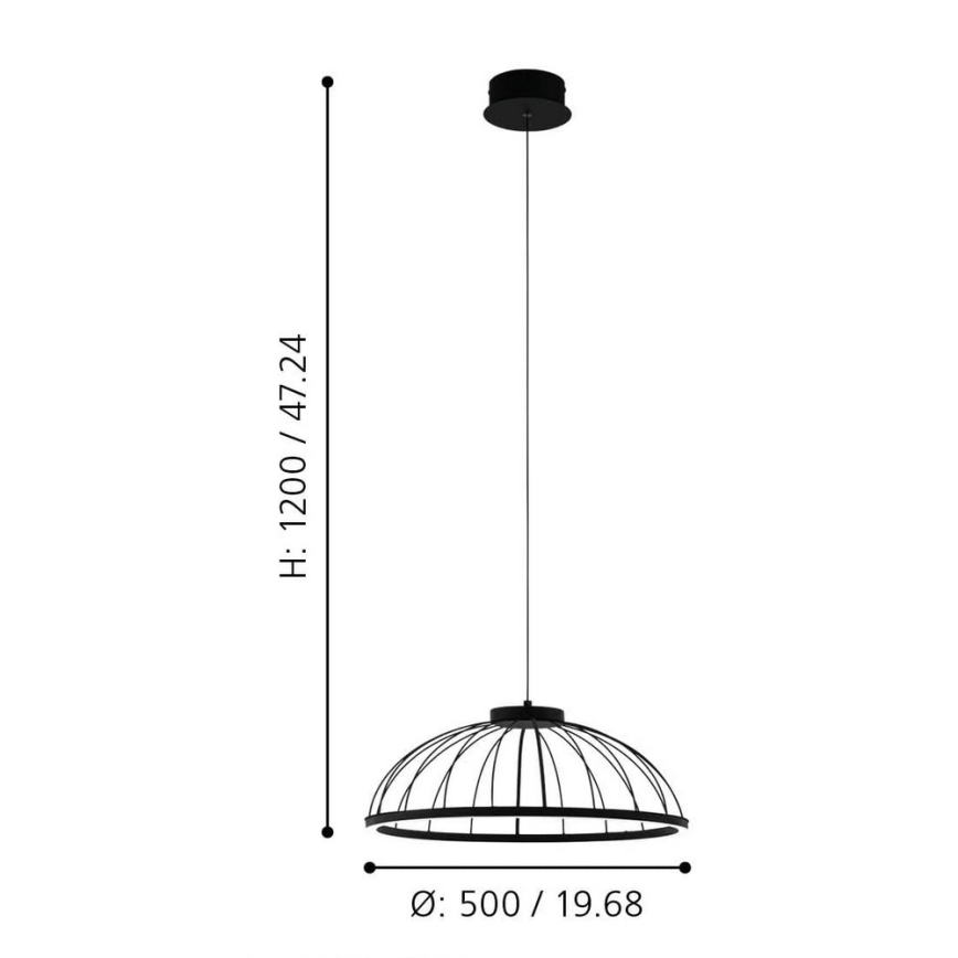 Eglo - LED Полилей на въже LED/27W/230V