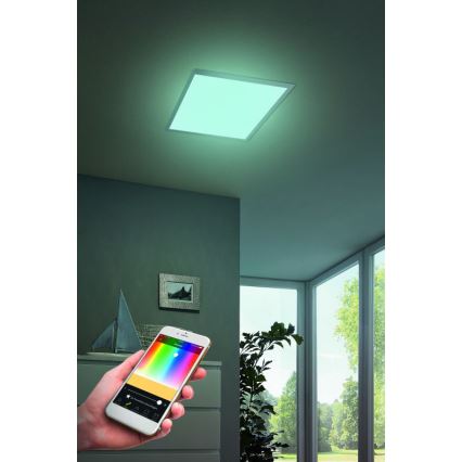 Eglo - LED RGB димируем плафон SALOBRENA-C LED/16W/230V 30x30 cm + дистанционно управление