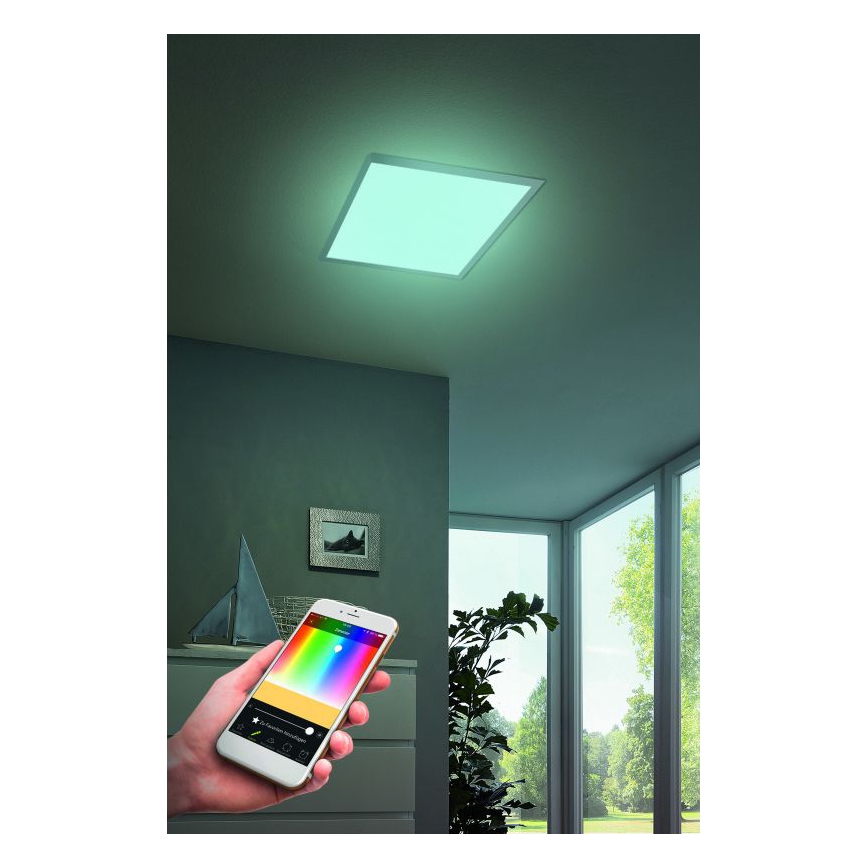 Eglo - LED RGB димируем плафон SALOBRENA-C LED/16W/230V 30x30 cm + дистанционно управление