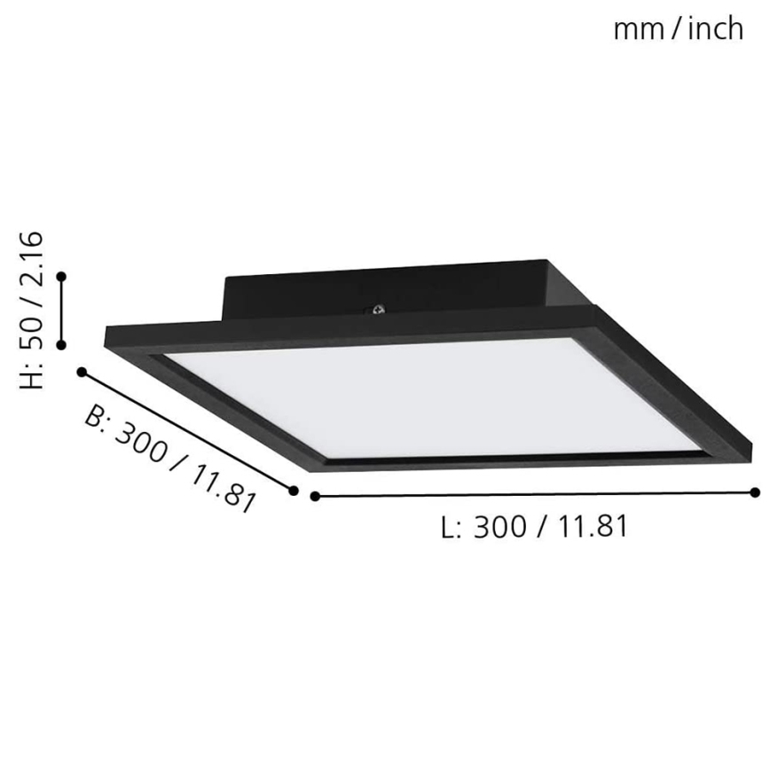 Eglo - LED RGB димируем плафон SALOBRENA-C LED/16W/230V 30x30 cm + дистанционно управление