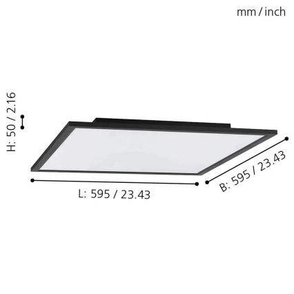Eglo - LED RGB Димируем плафон SALOBRENA-C LED/30,5W/230V + дистанционно управление