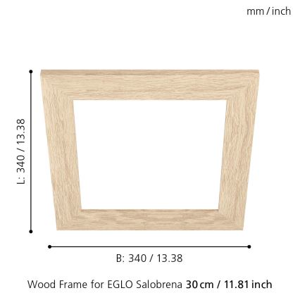 Eglo 99421 - Рамка за таванна лампа SALOBRENA 300x300 мм
