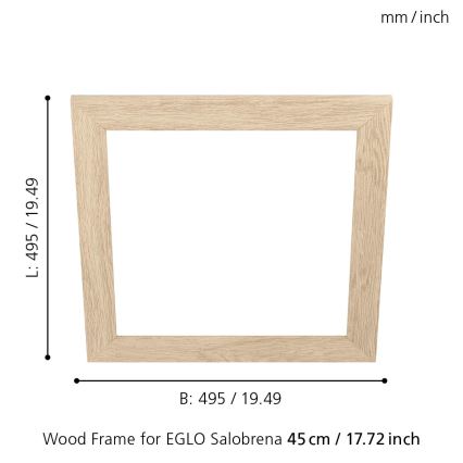 Eglo 99422 - Рамка за таванна лампа SALOBRENA 450x450 мм