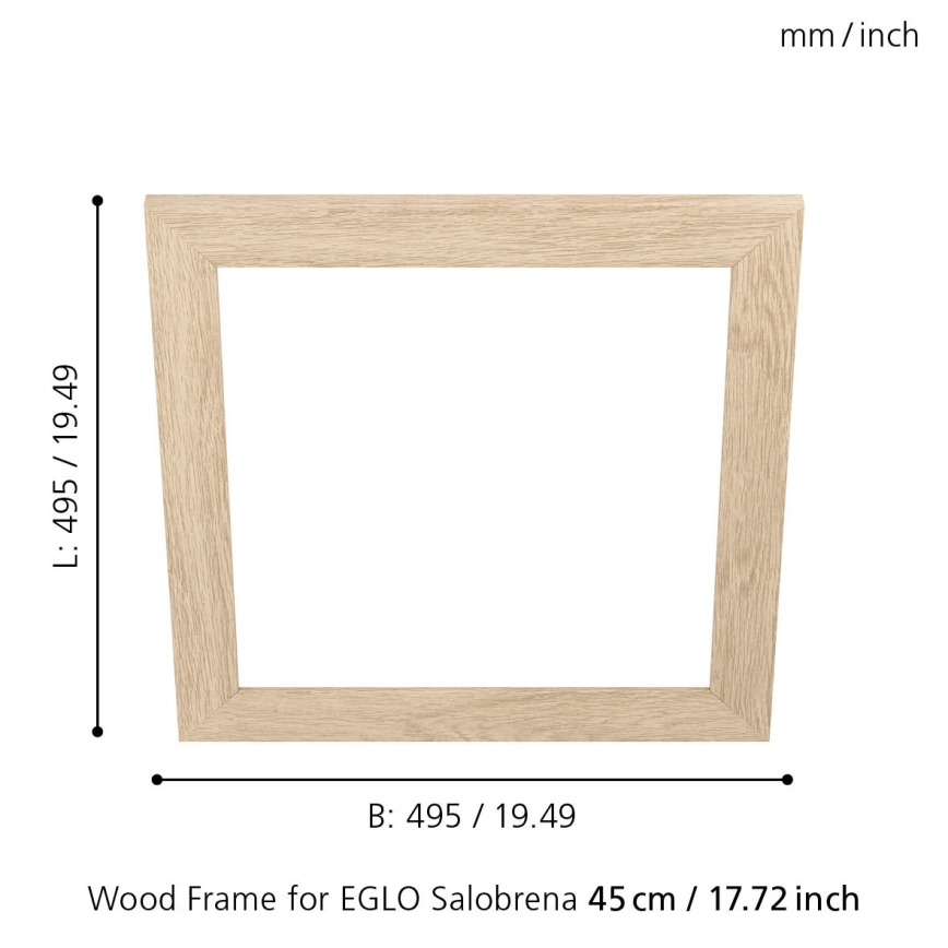 Eglo 99422 - Рамка за таванна лампа SALOBRENA 450x450 мм