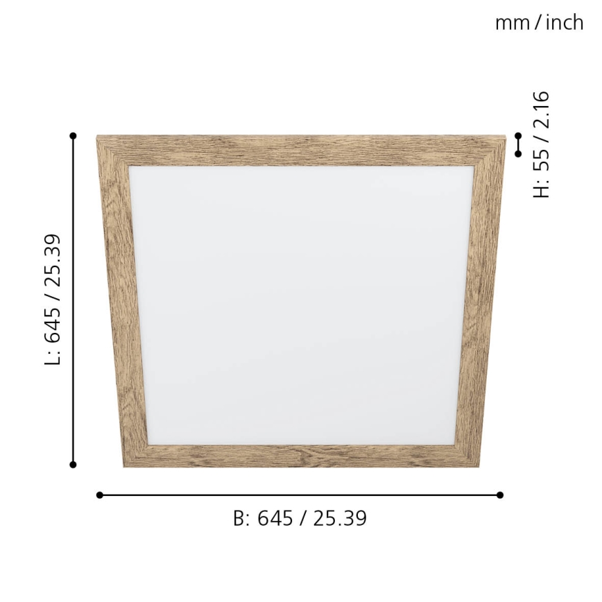 Eglo 99436 - LED плафон PIGLIONASSO LED/32W/230V 645x645 mm