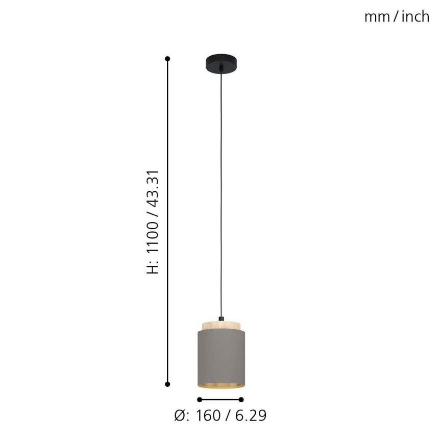 Eglo - Полилей на въже 1xE27/40W/230V