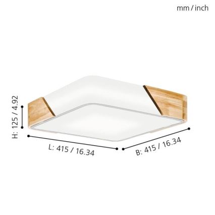 Eglo 99459 - Плафон GRIMALDINO 2xE27/28W/230V