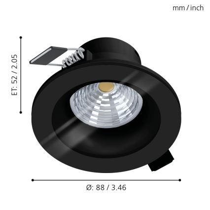 Eglo - LED Димируема луничка за баня LED/6W/230V 4000K IP44