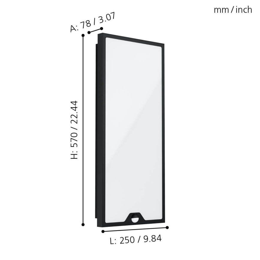 Eglo - LED Екстериорен аплик със сензор LED/18,5W/230V IP44