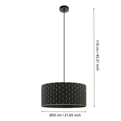 Eglo - Висящ полилей 1xE27/40W/230V Ø 55 см