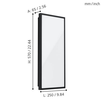 Eglo - LED Екстериорен аплик LED/18,5W/230V IP44