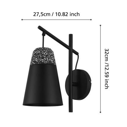 Eglo 99546 - Настенно осветително тяло CANTERRAS 1xE27/40W/230V