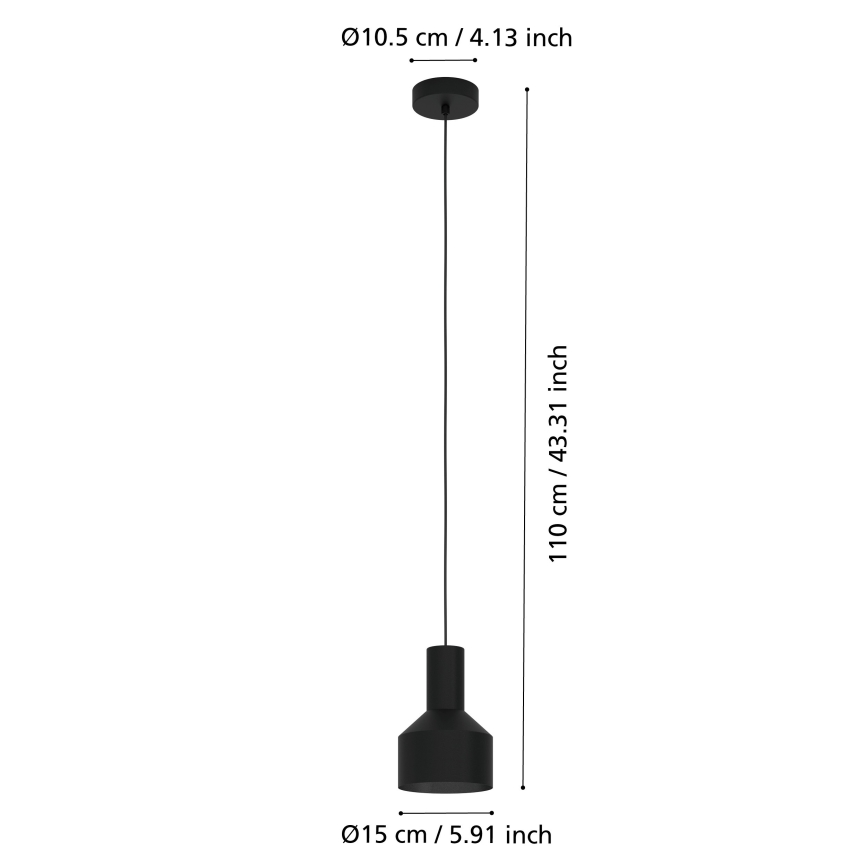 Eglo - Висящ полилей 1xE27/40W/230V