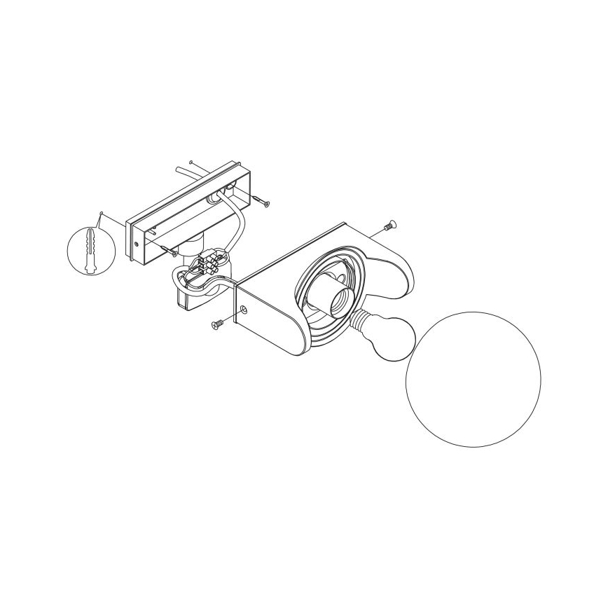Eglo - Екстериорен аплик със сензор 1xE27/15W/230V IP44