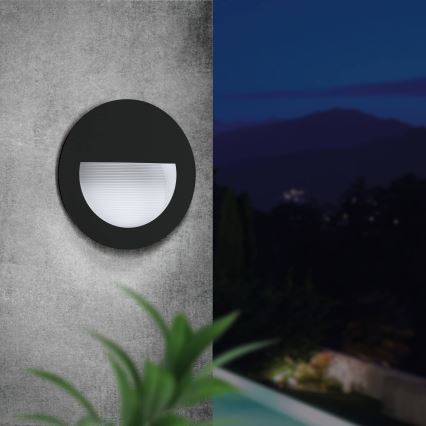 Eglo - LED Екстериорна лампа за вграждане LED/2,5W/230V IP65 черна