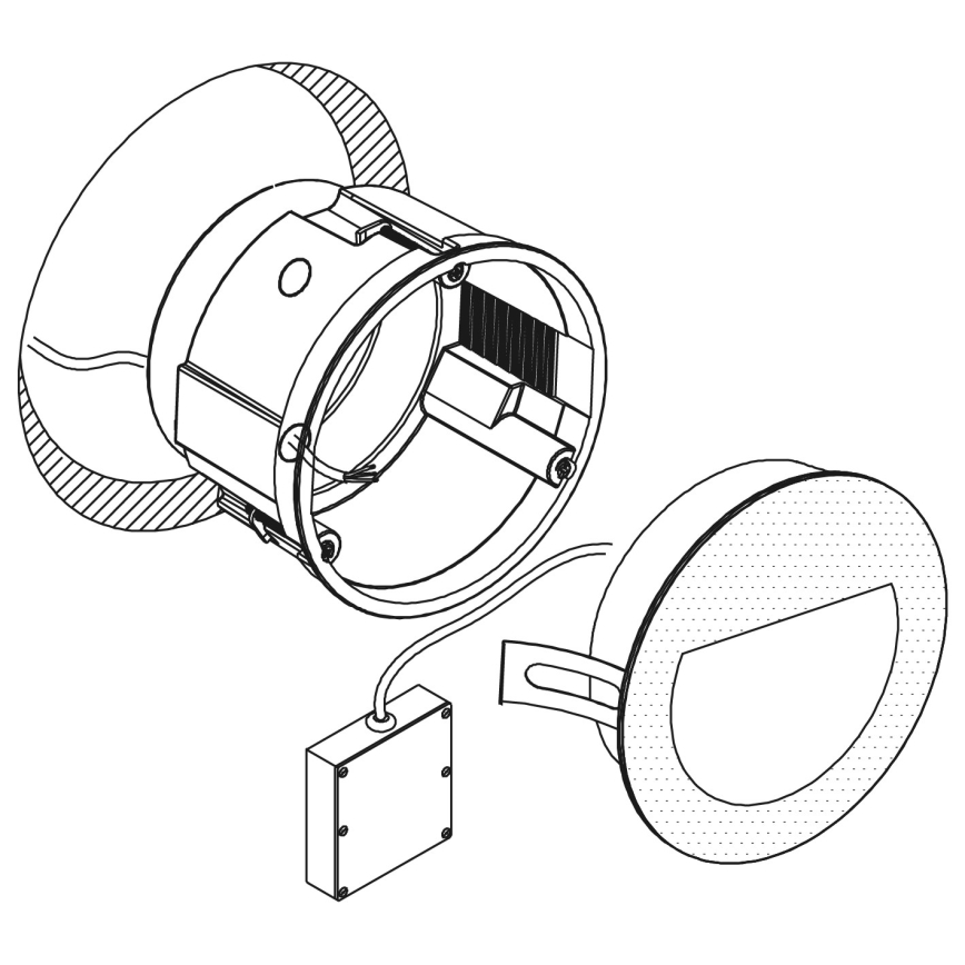 Eglo - LED Екстериорна лампа за вграждане LED/2,5W/230V IP65 черна