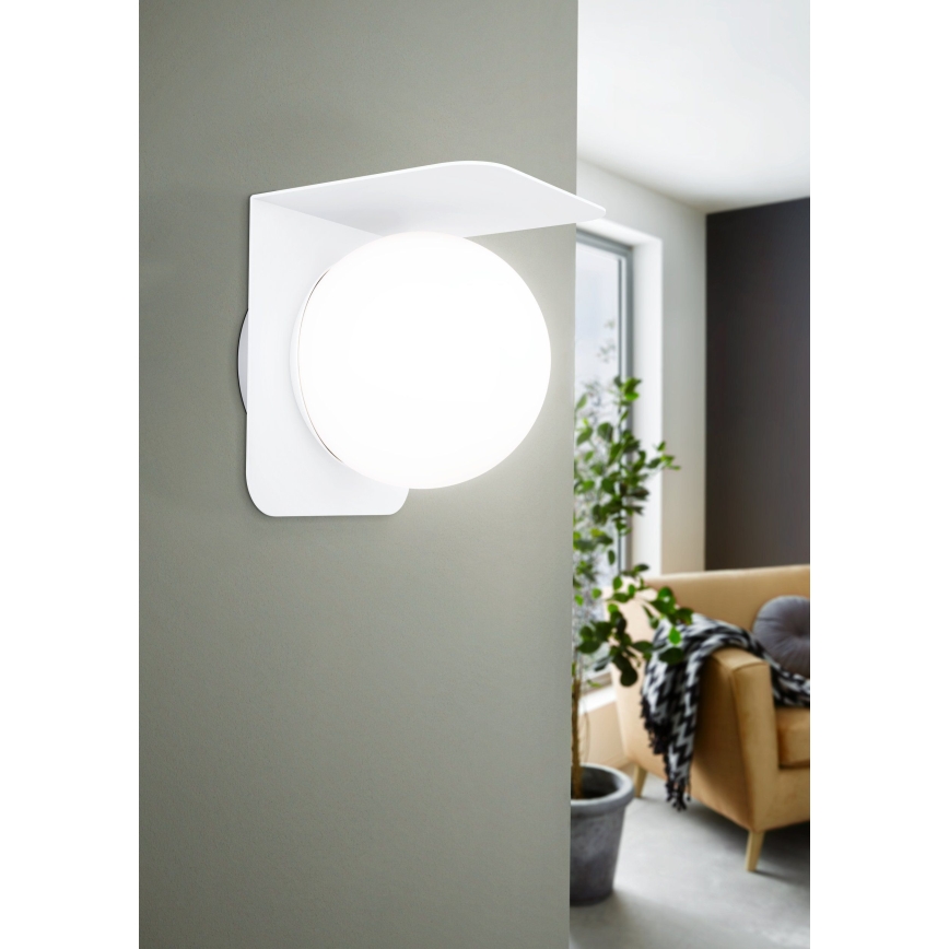 Eglo - Екстериорен аплик 1xE27/15W/230V IP44 бял