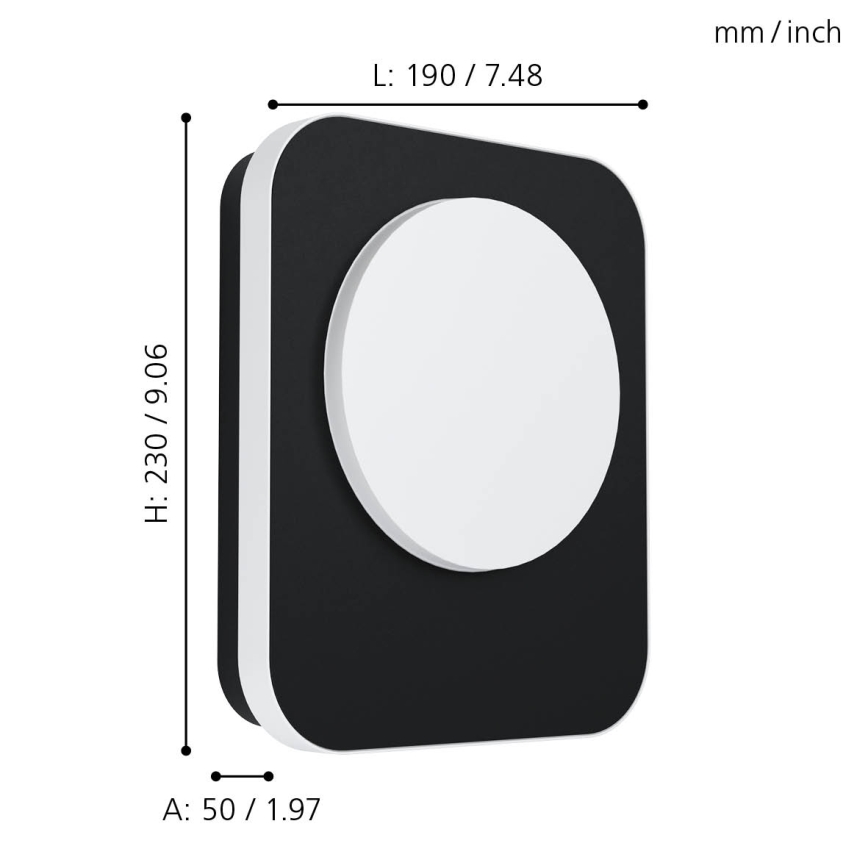Eglo - LED Екстериорен аплик LED/9W/230V IP44