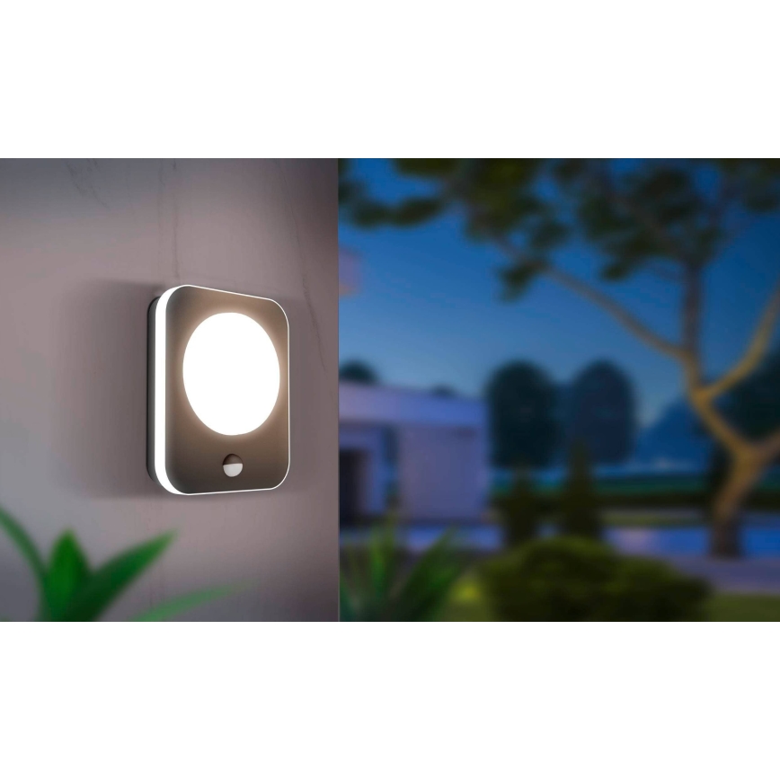 Eglo - LED Екстериорен аплик със сензор LED/9W/230V IP44