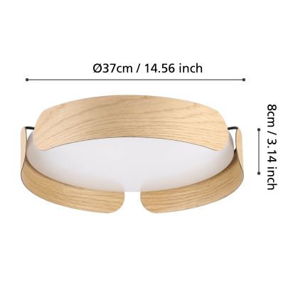 Eglo - LED плафон LED/20W/230V Ø 37 см бежов