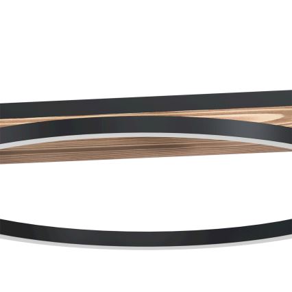 Eglo - Димируема LED лустра на кабел 2xLED/12,5W/230V+LED/15,5W 3000K кафяв/черен