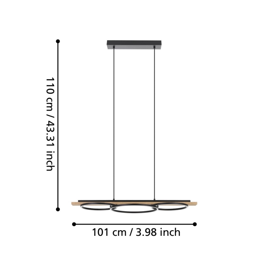 Eglo - LED Димируем пендел LED/40,5W/230V